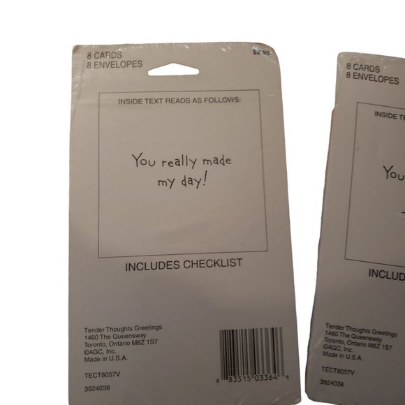 Tender Thoughts Gift Thank You Cards with Envelopes, 4x6 in 8 pk Lot of 2 New - Picture 4 of 4